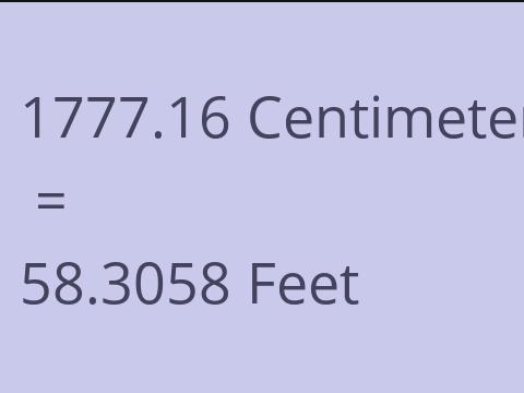 1777.16 CM TO FEET