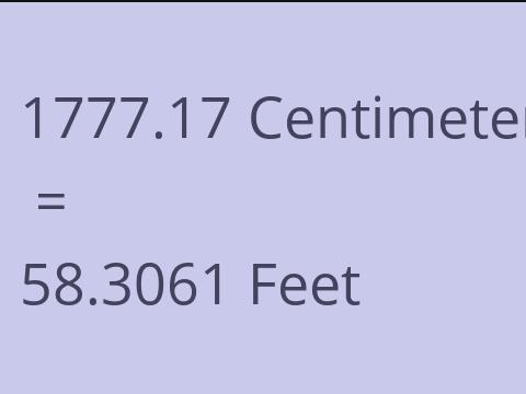 1777.17 CM TO FEET