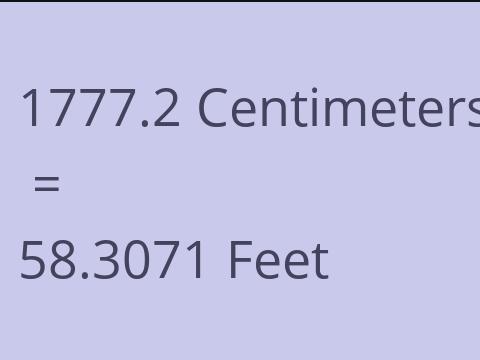 1777.2 CM TO FEET