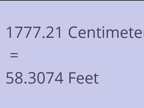 1777.21 CM TO FEET