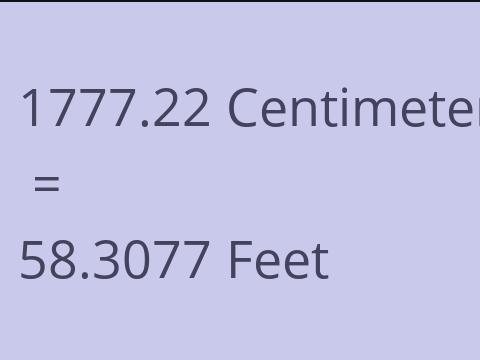 1777.22 CM TO FEET