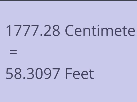 1777.28 CM TO FEET