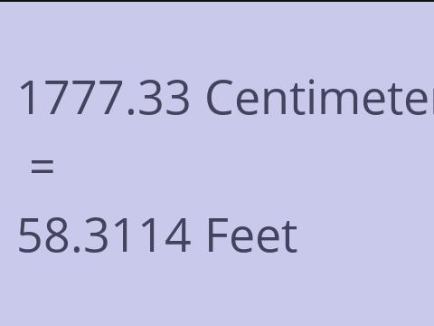 1777.33 CM TO FEET