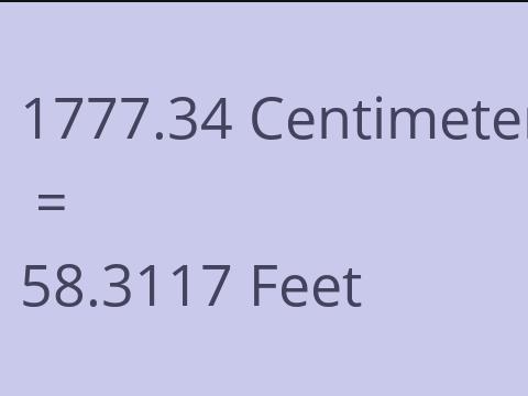 1777.34 CM TO FEET