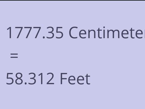 1777.35 CM TO FEET