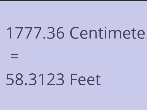 1777.36 CM TO FEET