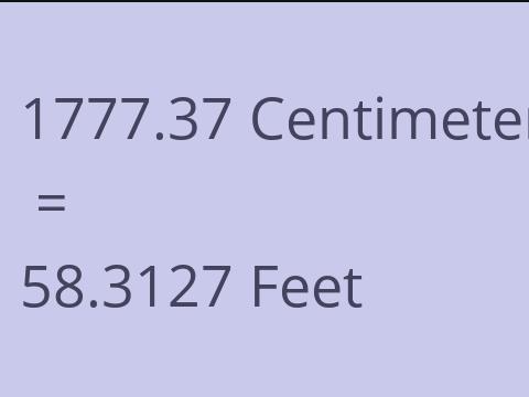 1777.37 CM TO FEET