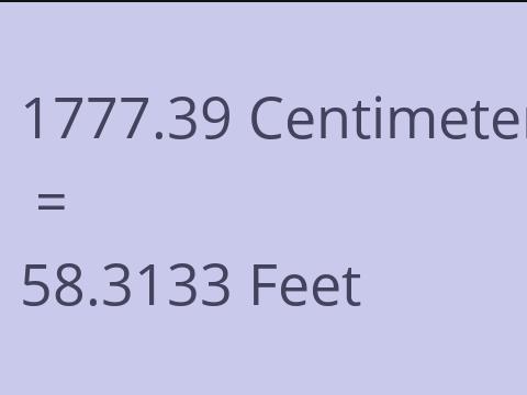 1777.39 CM TO FEET