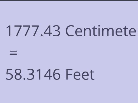 1777.43 CM TO FEET