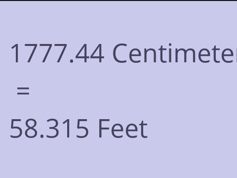 1777.44 CM TO FEET