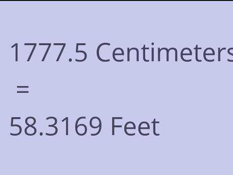 1777.5 CM TO FEET