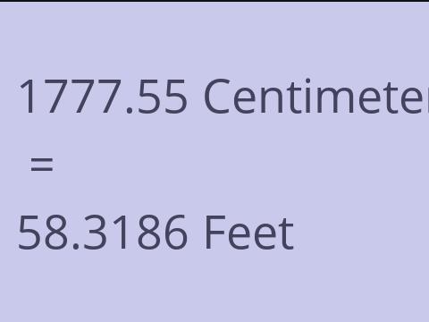 1777.55 CM TO FEET