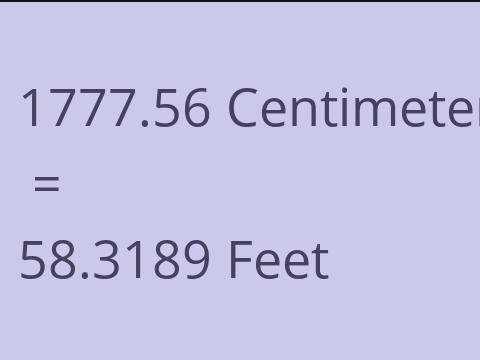 1777.56 CM TO FEET