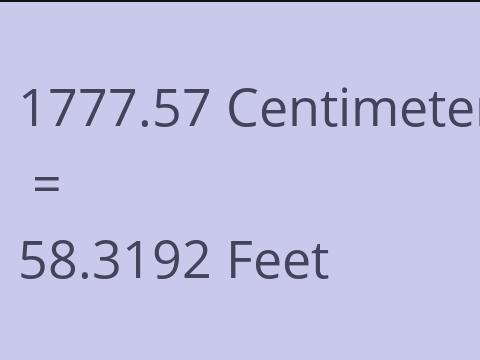 1777.57 CM TO FEET