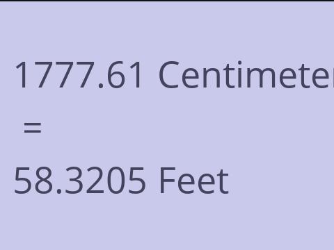 1777.61 CM TO FEET