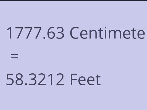 1777.63 CM TO FEET