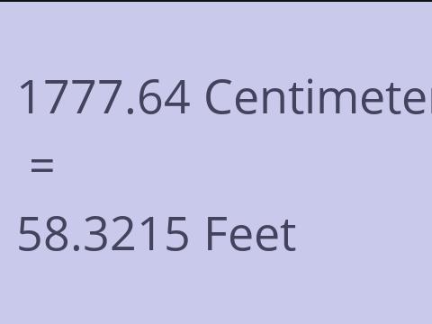 1777.64 CM TO FEET