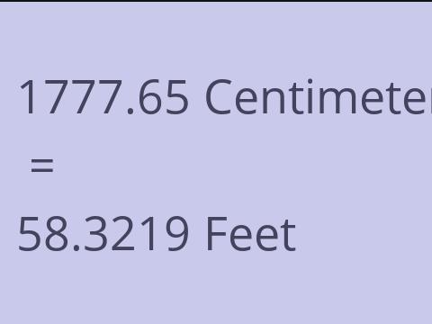 1777.65 CM TO FEET