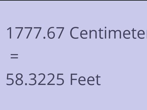 1777.67 CM TO FEET