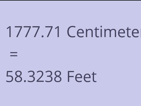 1777.71 CM TO FEET