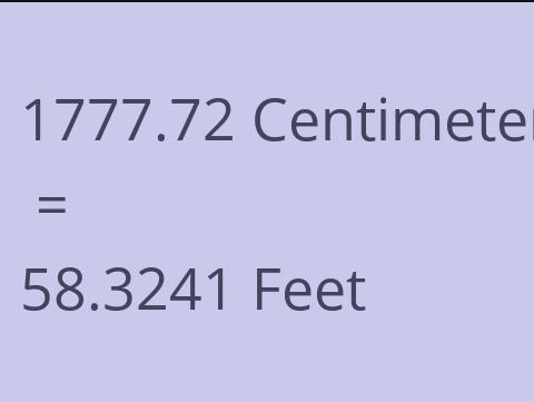 1777.72 CM TO FEET