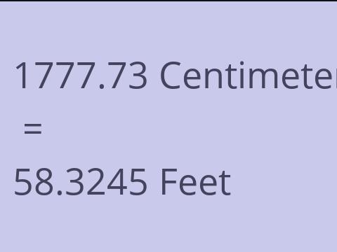 1777.73 CM TO FEET