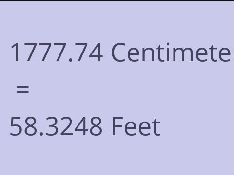 1777.74 CM TO FEET