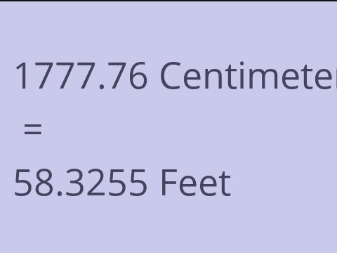 1777.76 CM TO FEET