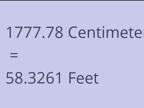 1777.78 CM TO FEET