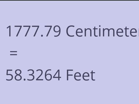 1777.79 CM TO FEET