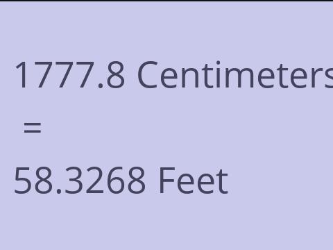 1777.8 CM TO FEET