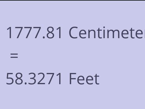 1777.81 CM TO FEET