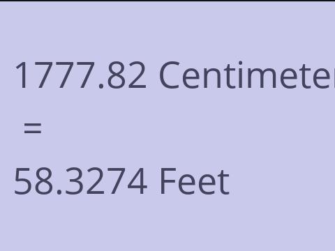 1777.82 CM TO FEET