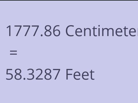 1777.86 CM TO FEET