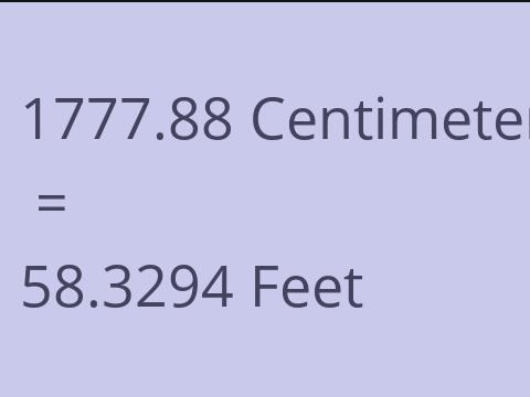 1777.88 CM TO FEET