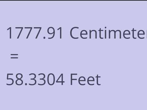 1777.91 CM TO FEET