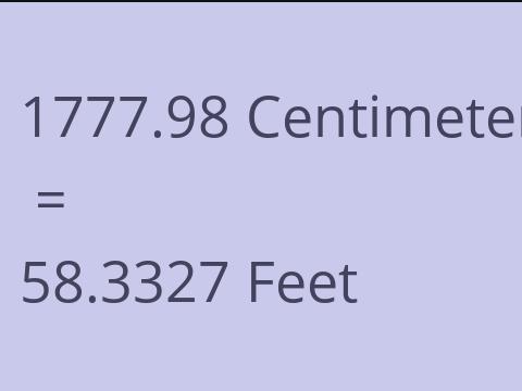 1777.98 CM TO FEET