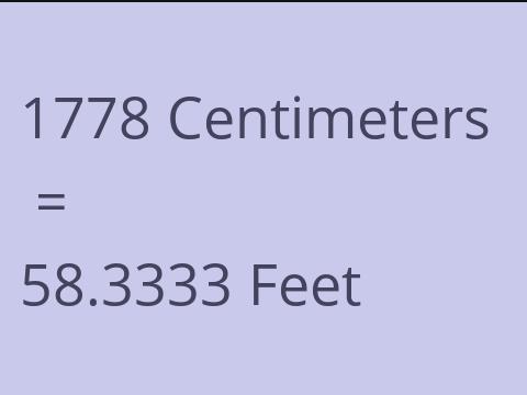 1778 CM TO FEET