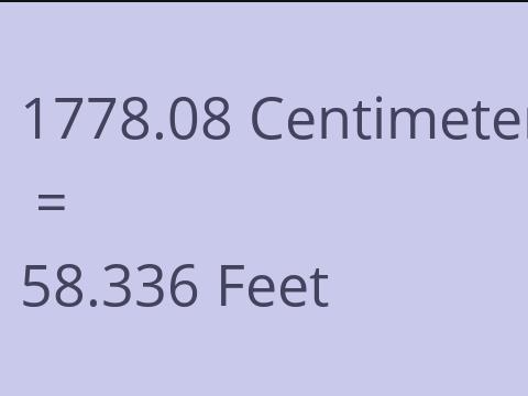 1778.08 CM TO FEET