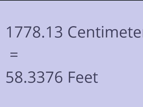 1778.13 CM TO FEET