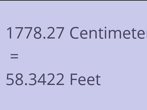 1778.27 CM TO FEET