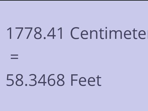 1778.41 CM TO FEET