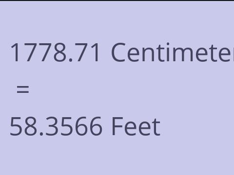 1778.71 CM TO FEET