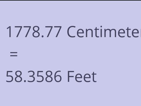 1778.77 CM TO FEET