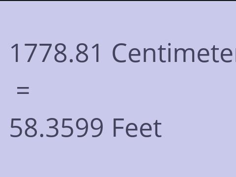 1778.81 CM TO FEET