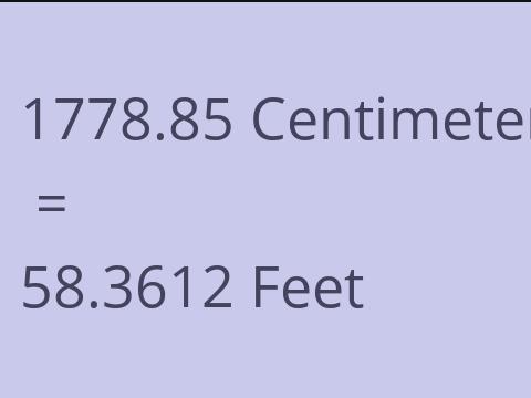 1778.85 CM TO FEET