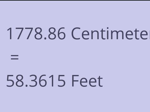 1778.86 CM TO FEET