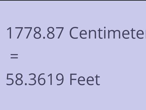 1778.87 CM TO FEET