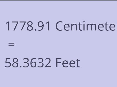 1778.91 CM TO FEET