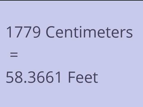 1779 CM TO FEET